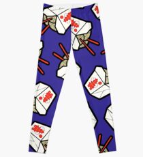 Take-Out Noodles Box Pattern Leggings