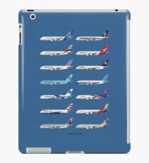 Airbus A380 Operators Illustration - Blue Version iPad Case/Skin