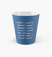 Illustration des opérateurs Airbus A380 - Version bleue Mug long