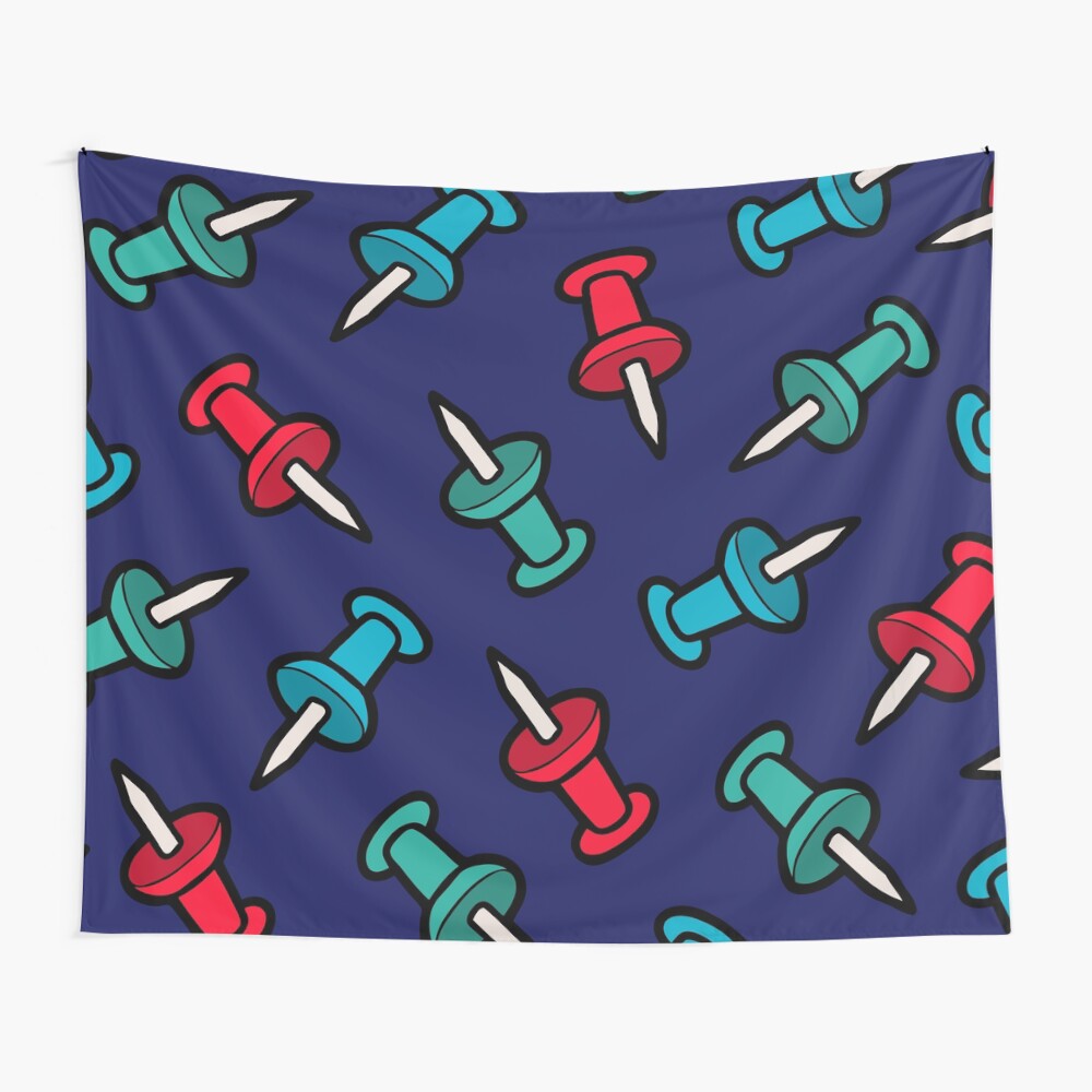 Map Tack Pattern Wall Tapestry