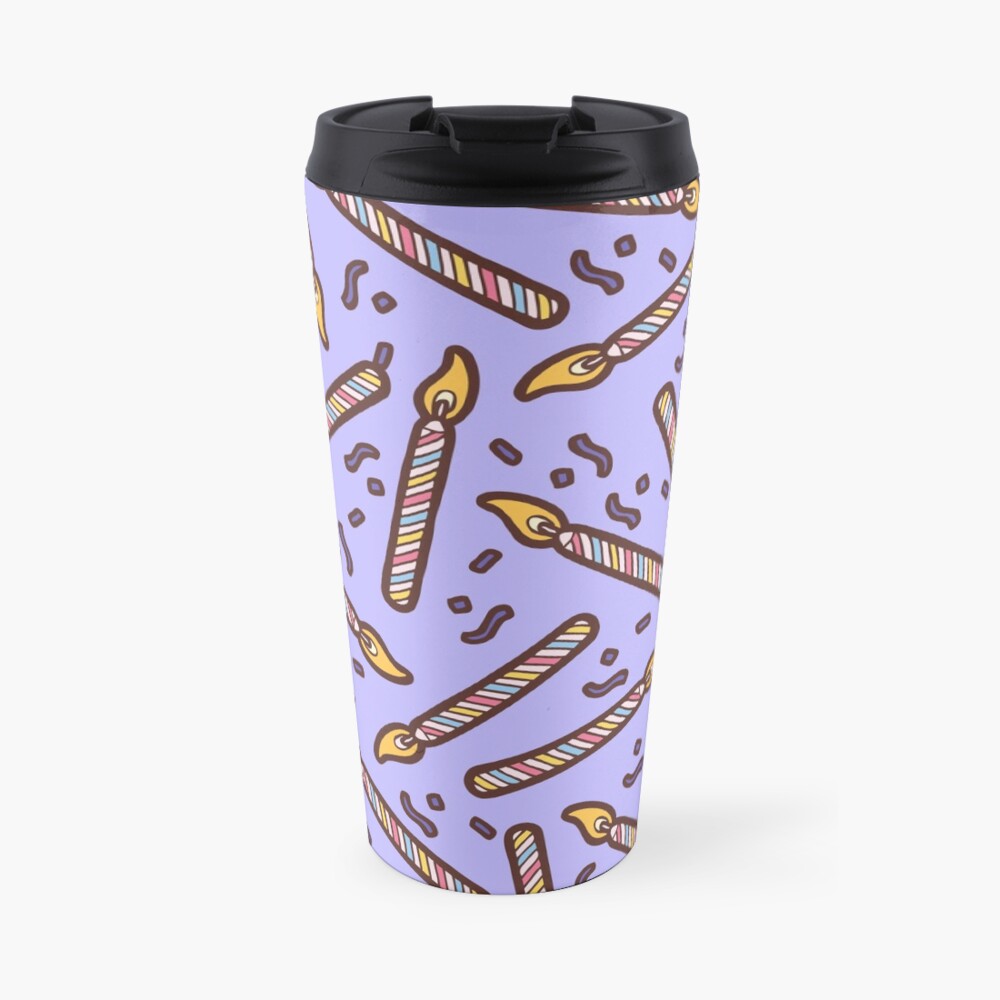 Celebration Candles Pattern Travel Mug
