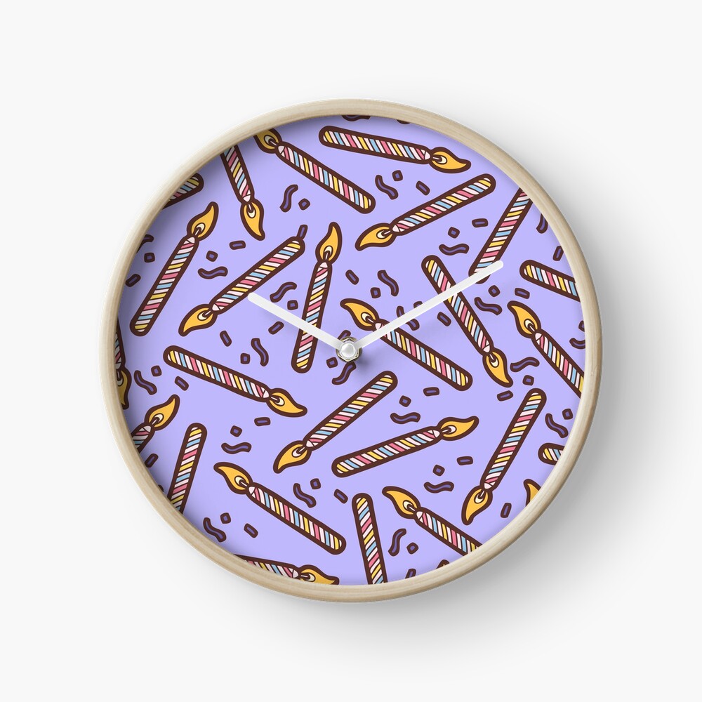 Celebration Candles Pattern Clock
