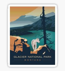 Glacier National Park - Scenic Overlook Sticker