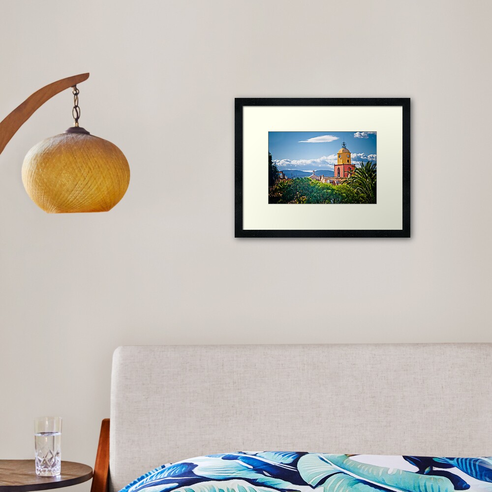 Le clocher de saint tropez Framed Art Print