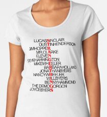 List of Characters - Stranger Things Women's Premium T-Shirt