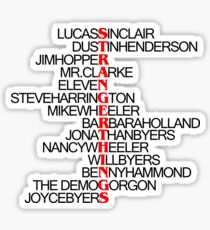 List of Characters - Stranger Things Sticker