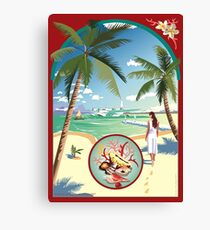 Art Deco Flying Boat - Aitutaki, Cook Islands Canvas Print