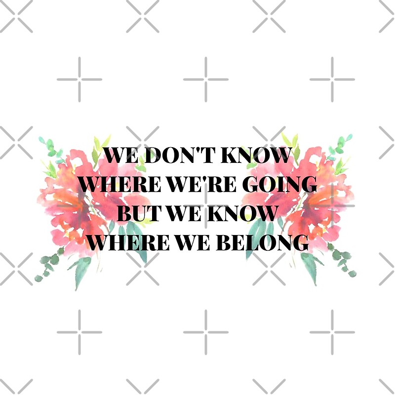 belonging we are going belonging we are going