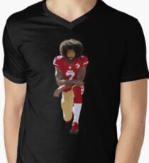 Colin Kaepernick Kneeling Low Poly Men's V-Neck T-Shirt