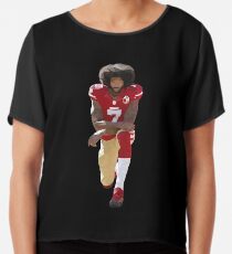 Colin Kaepernick Kneeling Low Poly Chiffon Top