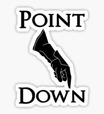 Point Down Sticker
