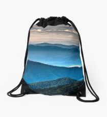 The Far Blue Smoky Mountains Drawstring Bag