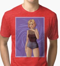 Young Blond Girl Tri-blend T-Shirt