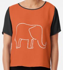 For the love of Elephants Chiffon Top