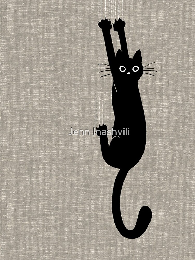 Black Cat Holding On by ShortCoffee