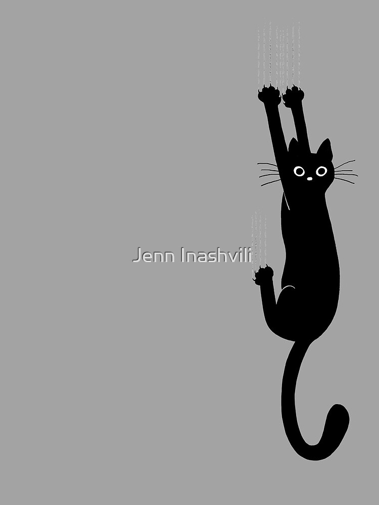 Black Cat Holding On by ShortCoffee