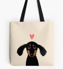 Dackel-Welpen-Liebe Tote Bag