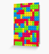 Coloured Bricks Greeting Card