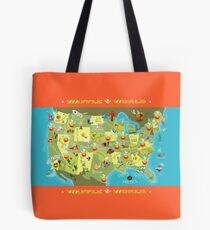 Waffle World Map Tote Bag