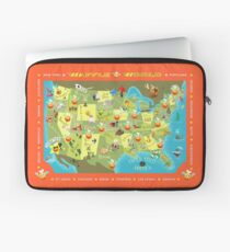 Waffle World Map Laptop Sleeve