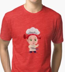 Cute Girl Cooking Funny Tri-blend T-Shirt