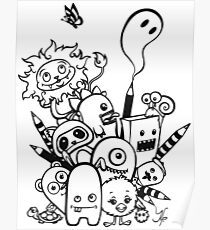 cartoony characters Poster