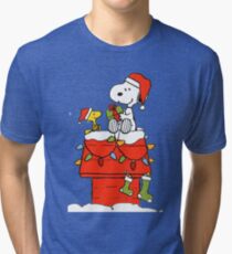 Snoopy Christmas Tri-blend T-Shirt