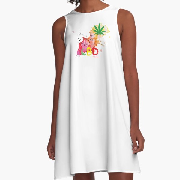 CBD Splash A-Line Dress