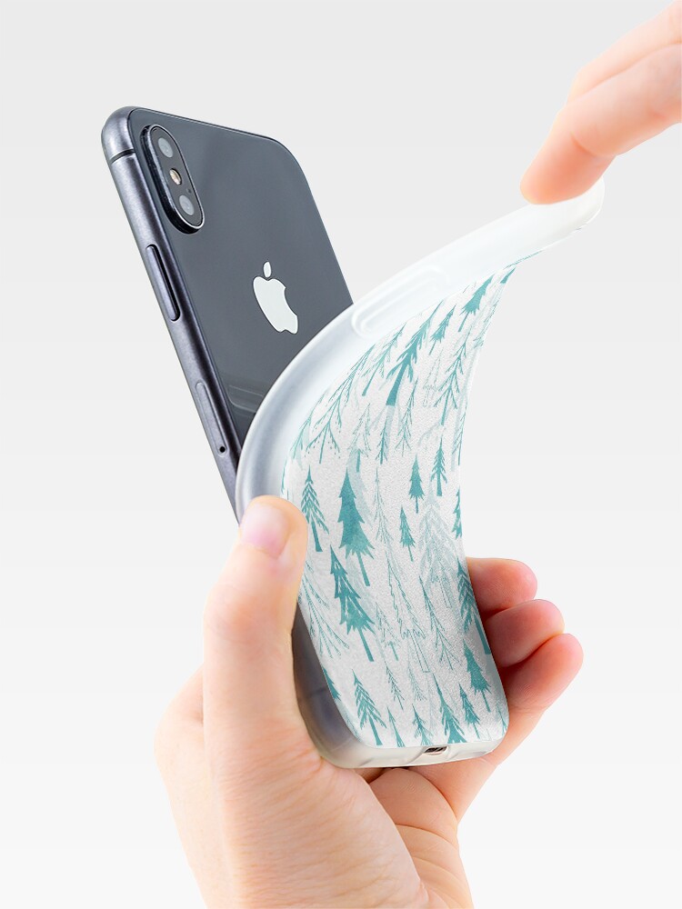 Alternate view of Christmas tree mix on white iPhone Case & Cover