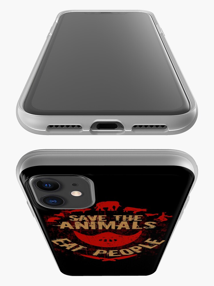 Alternate view of save the animals, EAT PEOPLE iPhone Case & Cover