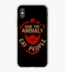save the animals, EAT PEOPLE iPhone Case