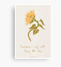 tomorrow bring the sun Canvas Print