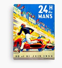 "MANS" 24 Hour Grand Prix Auto Race Canvas Print