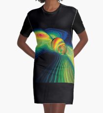 Gravitationswellen und kollidierende schwarze Löcher T-Shirt Kleid