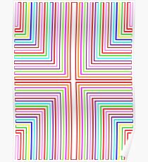Kreuz von Farben Poster