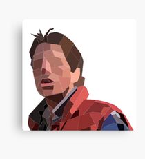 Marty Mcfly Polygons Canvas Print