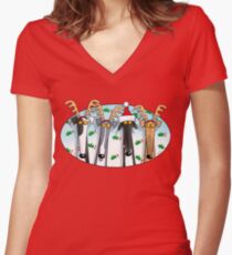 Greyhound Antlers (assorted) Women's Fitted V-Neck T-Shirt