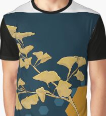 Gingko and Hexagons Graphic T-Shirt