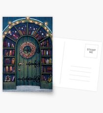 Zauberwelt der Bücher Tür Postkarten