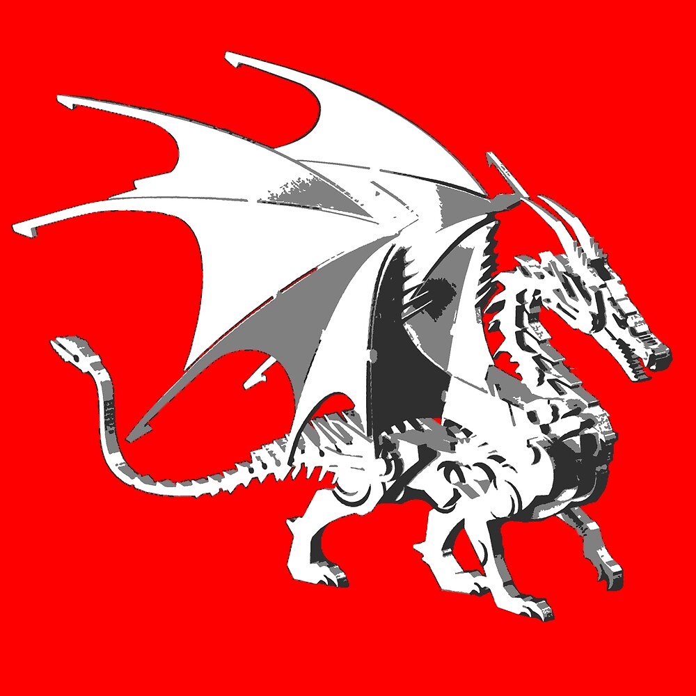 "Steel dragon" by DrTigrou Redbubble