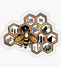 Rette die Bienen !! Transparenter Sticker