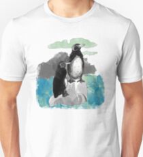 Camiseta ajustada Penguins Watercolored