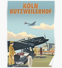Köln (Butzweilerhof) Flughafen von Rosie Poster