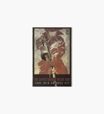 Fallout 4 The Silver Shroud Needs You Retro Poster 2 Art Board