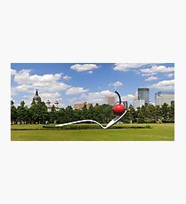Minneapolis, Minnesota spoon and cherry sculpture Photographic Print
