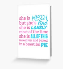 waitress the musical Greeting Card