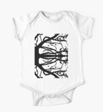 Black and White Abstract One Piece - Short Sleeve