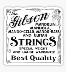 Gibson Mandolin Strings Vintage Ad Art Sticker