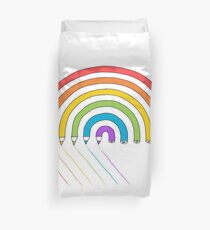 Pencil Rainbow Duvet Cover