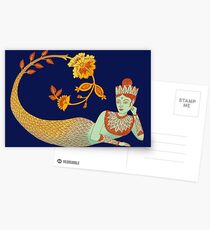 Flower Devi Green Goddess Postcards